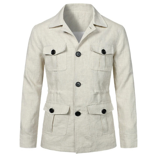 Giacca safari uomo 100 - 100%, lino