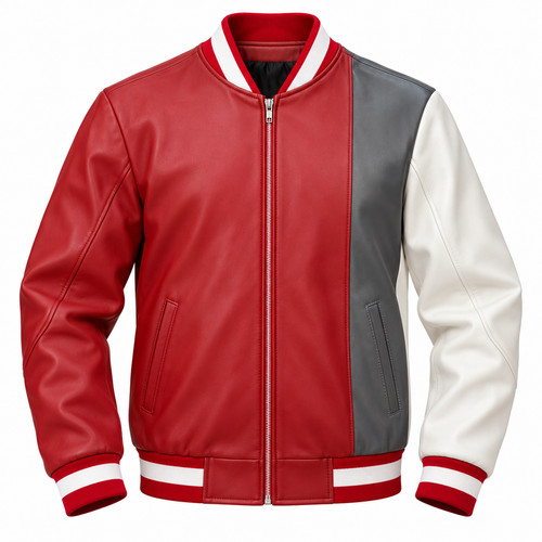 Bomber uomo rosso - , grigio