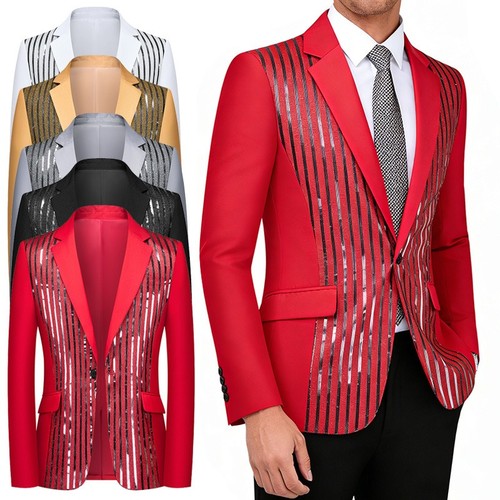 Blazer uomo lucido paillettes