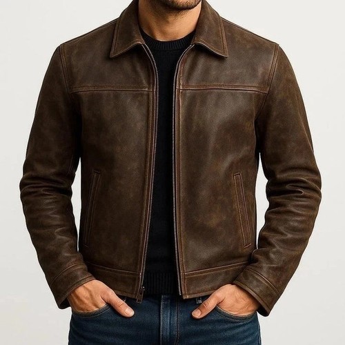 Giacca moto uomo - uomo, marrone