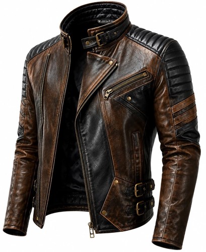 Mens leather motorcycle jacket - mens,