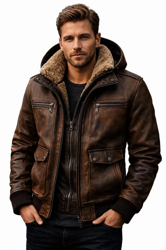 Giubbotto bomber uomo pelle
