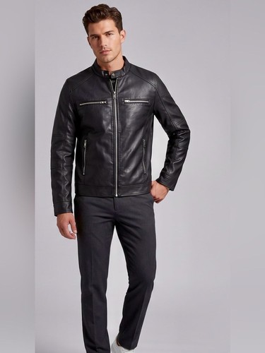Guess giacca moto - racer, uomo