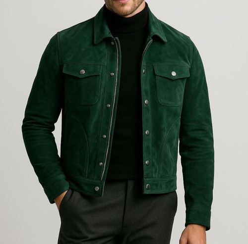 Cappotto classico uomo verde