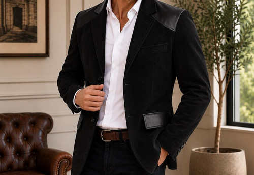Giacca blazer uomo nera vera - uomo,