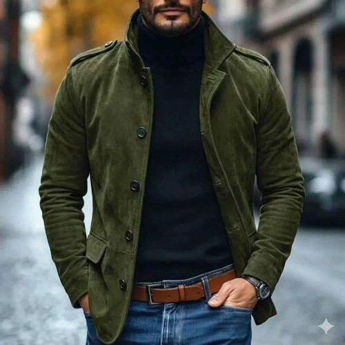 Cappotto pelle scamosciata
