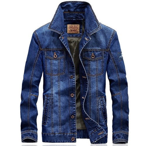 Giubbotto uomo blu denim