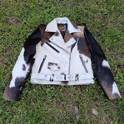 Giacca biker vera pelle - , di